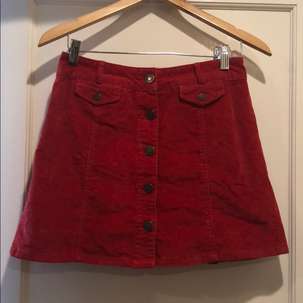 Red SKIRT - BDG Urban Outfitters Size 6 Corduroy